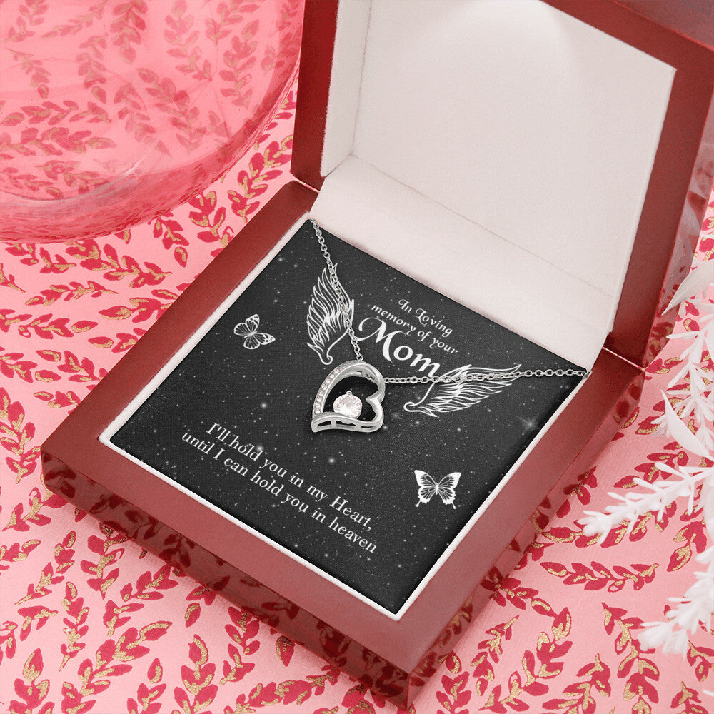 To Mom Remembrance Message I'll Hold You Forever Necklace w Message Card-Express Your Love Gifts