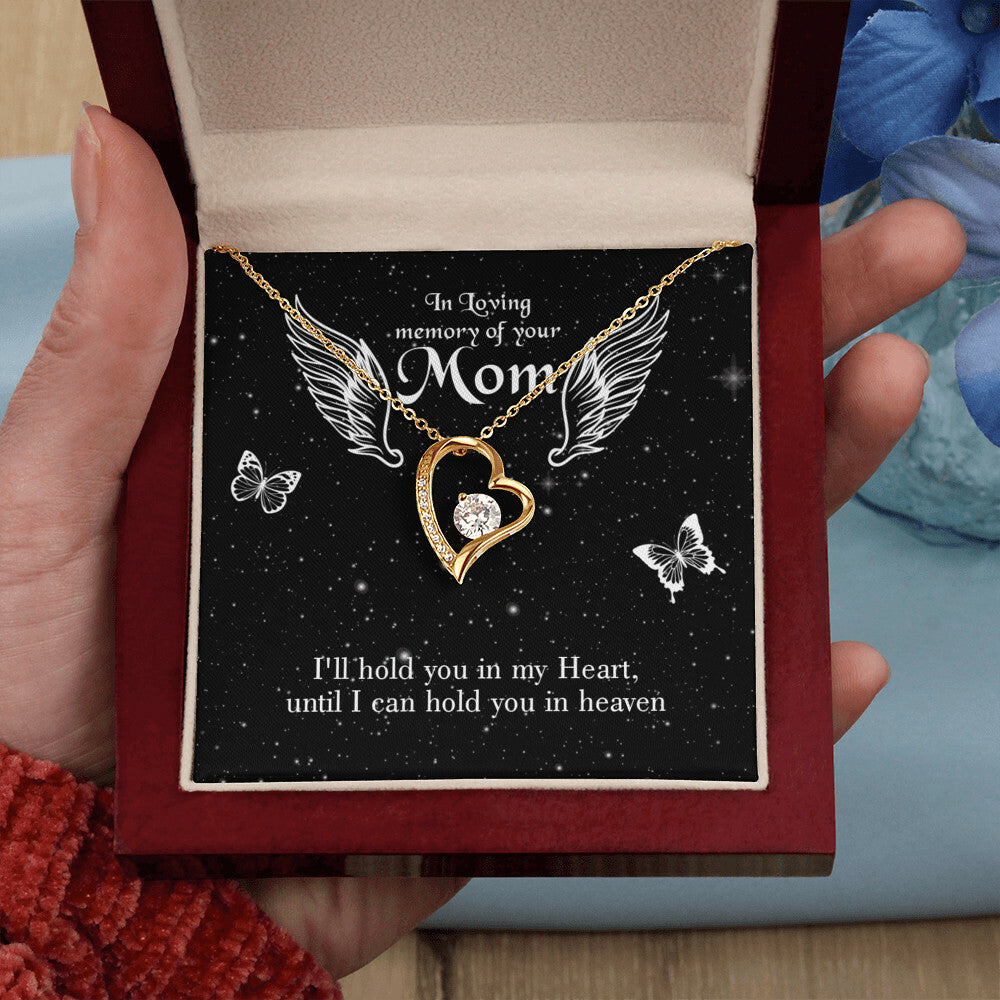 To Mom Remembrance Message I'll Hold You Forever Necklace w Message Card-Express Your Love Gifts