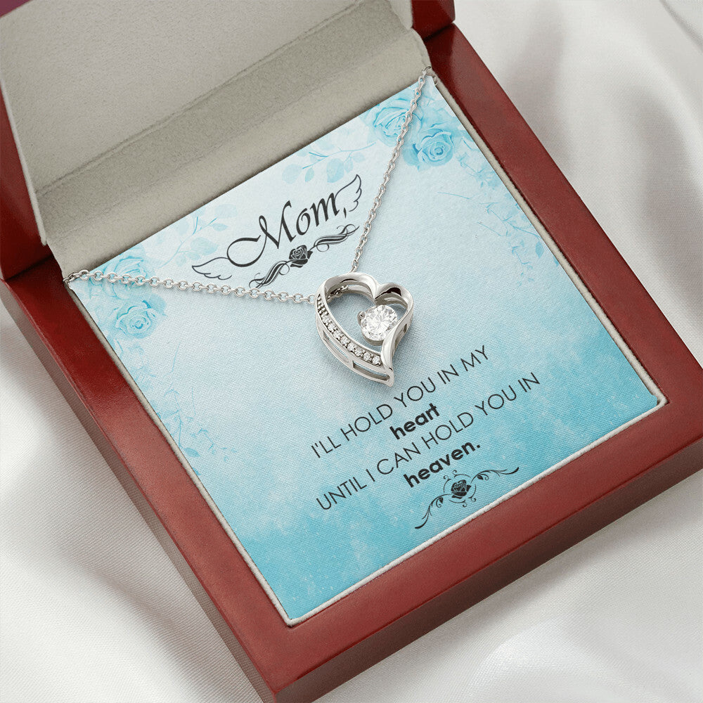 To Mom Remembrance Message I'll Hold You in Heaven Forever Necklace w Message Card-Express Your Love Gifts