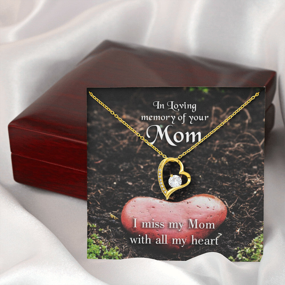 To Mom Remembrance Message I Miss my Mom Forever Necklace w Message Card-Express Your Love Gifts