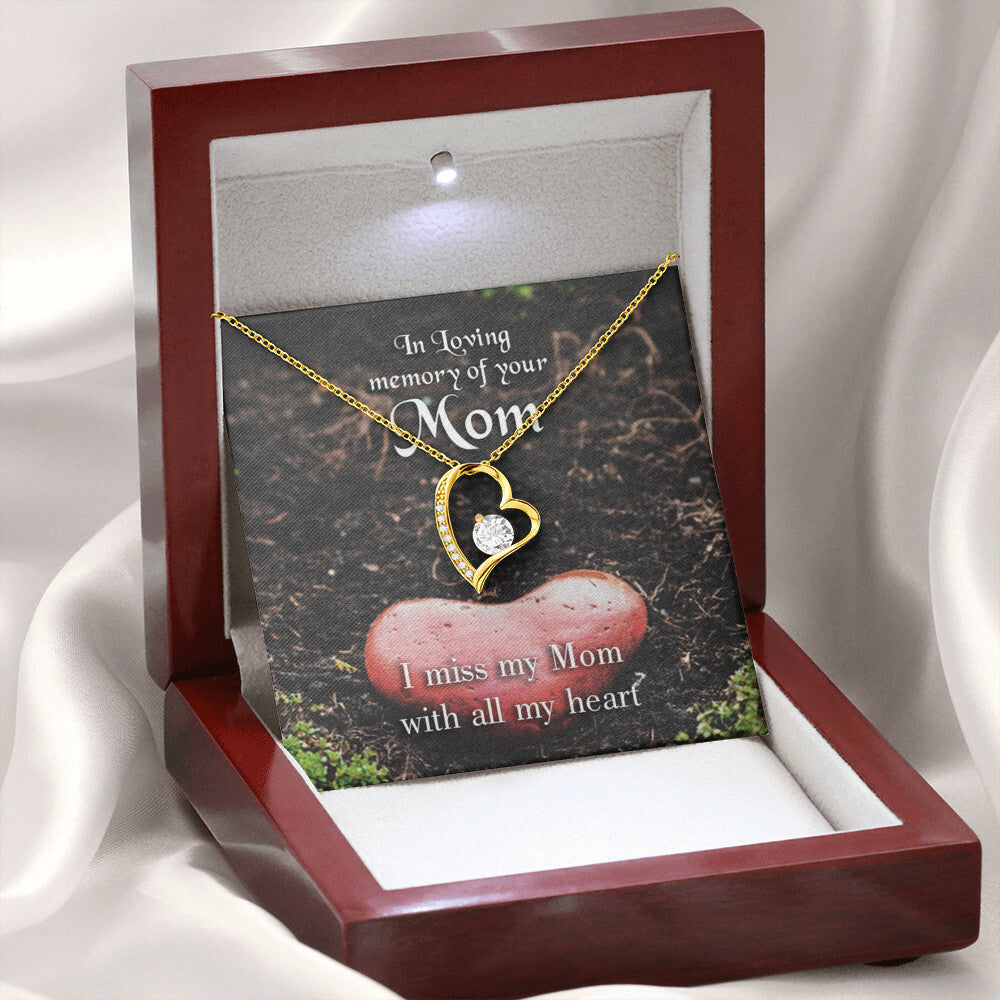 To Mom Remembrance Message I Miss my Mom Forever Necklace w Message Card-Express Your Love Gifts