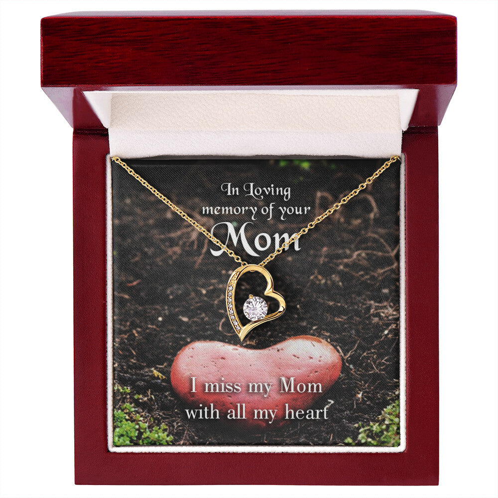 To Mom Remembrance Message I Miss my Mom Forever Necklace w Message Card-Express Your Love Gifts