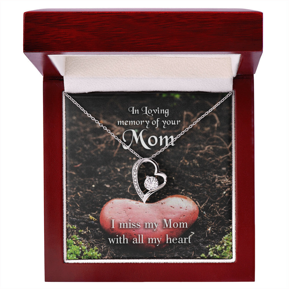 To Mom Remembrance Message I Miss my Mom Forever Necklace w Message Card-Express Your Love Gifts