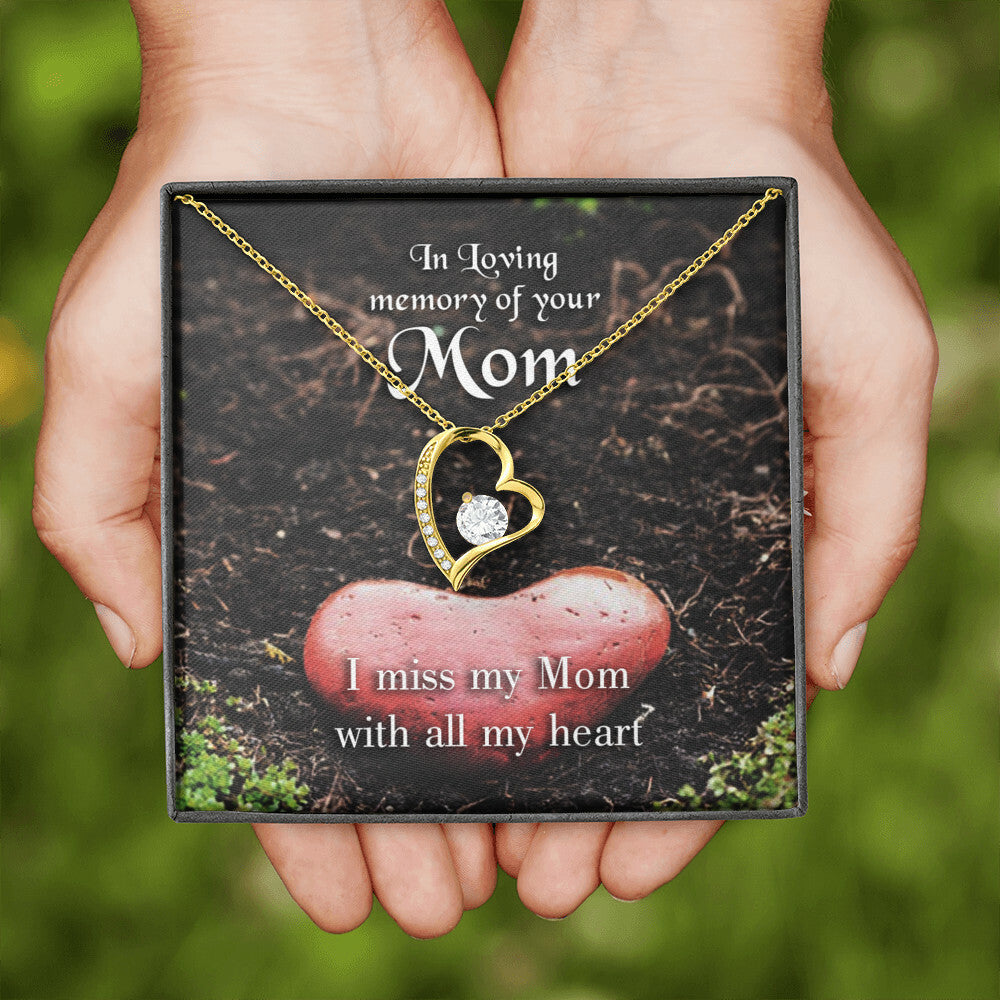 To Mom Remembrance Message I Miss my Mom Forever Necklace w Message Card-Express Your Love Gifts