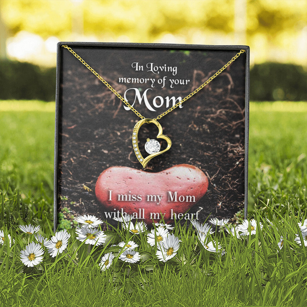 To Mom Remembrance Message I Miss my Mom Forever Necklace w Message Card-Express Your Love Gifts