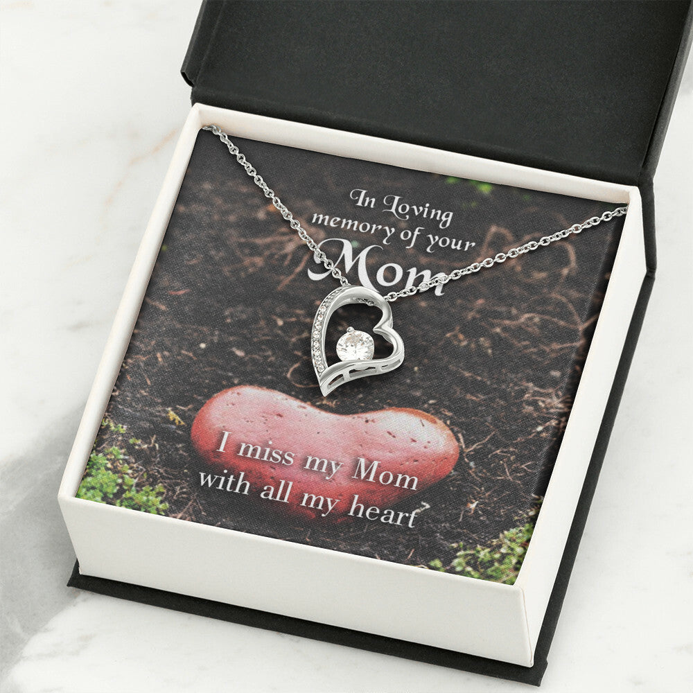 To Mom Remembrance Message I Miss my Mom Forever Necklace w Message Card-Express Your Love Gifts