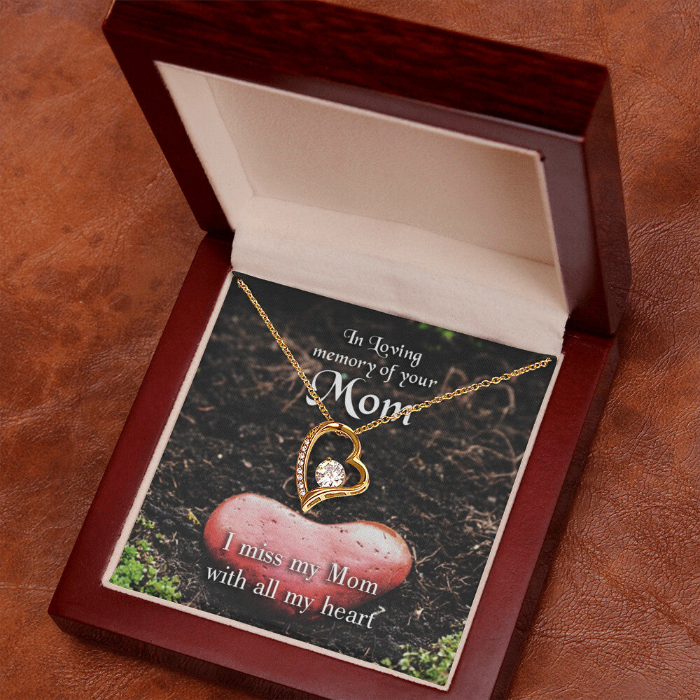 To Mom Remembrance Message I Miss my Mom Forever Necklace w Message Card-Express Your Love Gifts