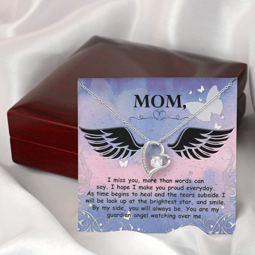 To Mom Remembrance Message I Miss You More Forever Necklace w Message Card-Express Your Love Gifts