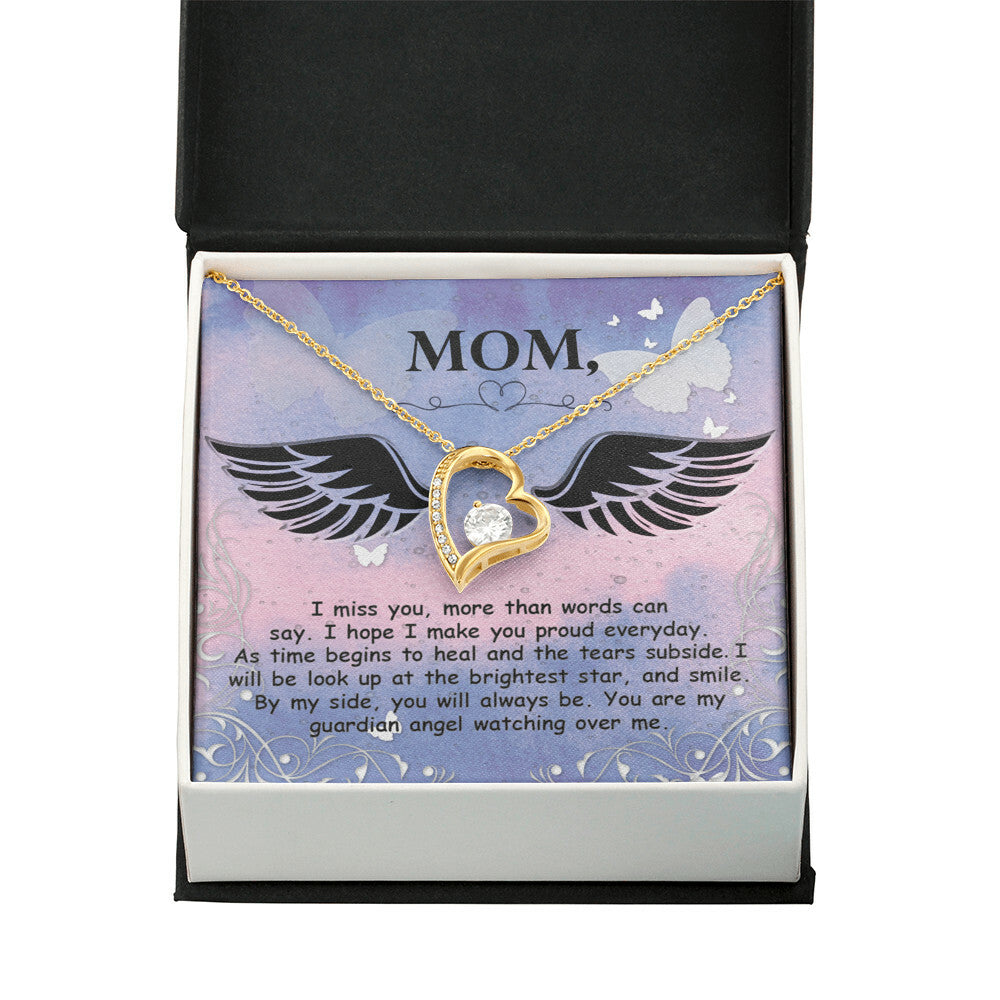 To Mom Remembrance Message I Miss You More Forever Necklace w Message Card-Express Your Love Gifts