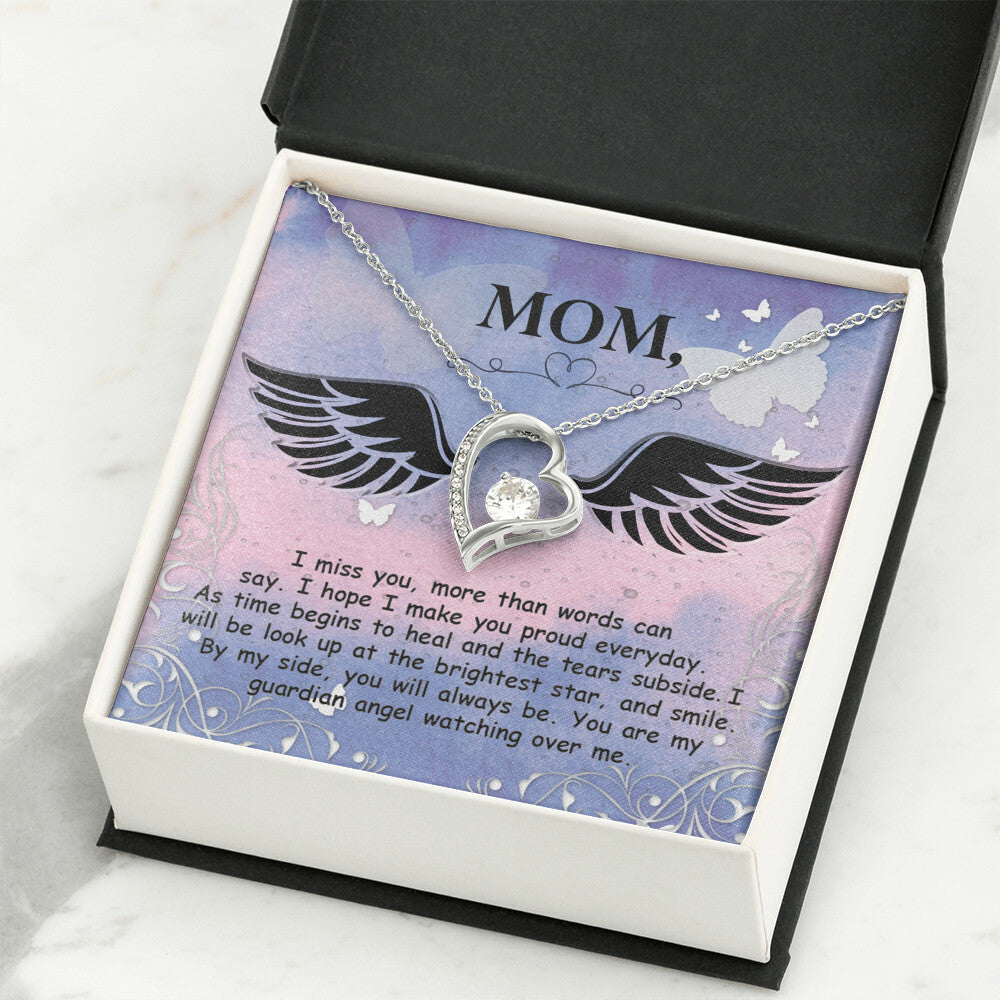 To Mom Remembrance Message I Miss You More Forever Necklace w Message Card-Express Your Love Gifts