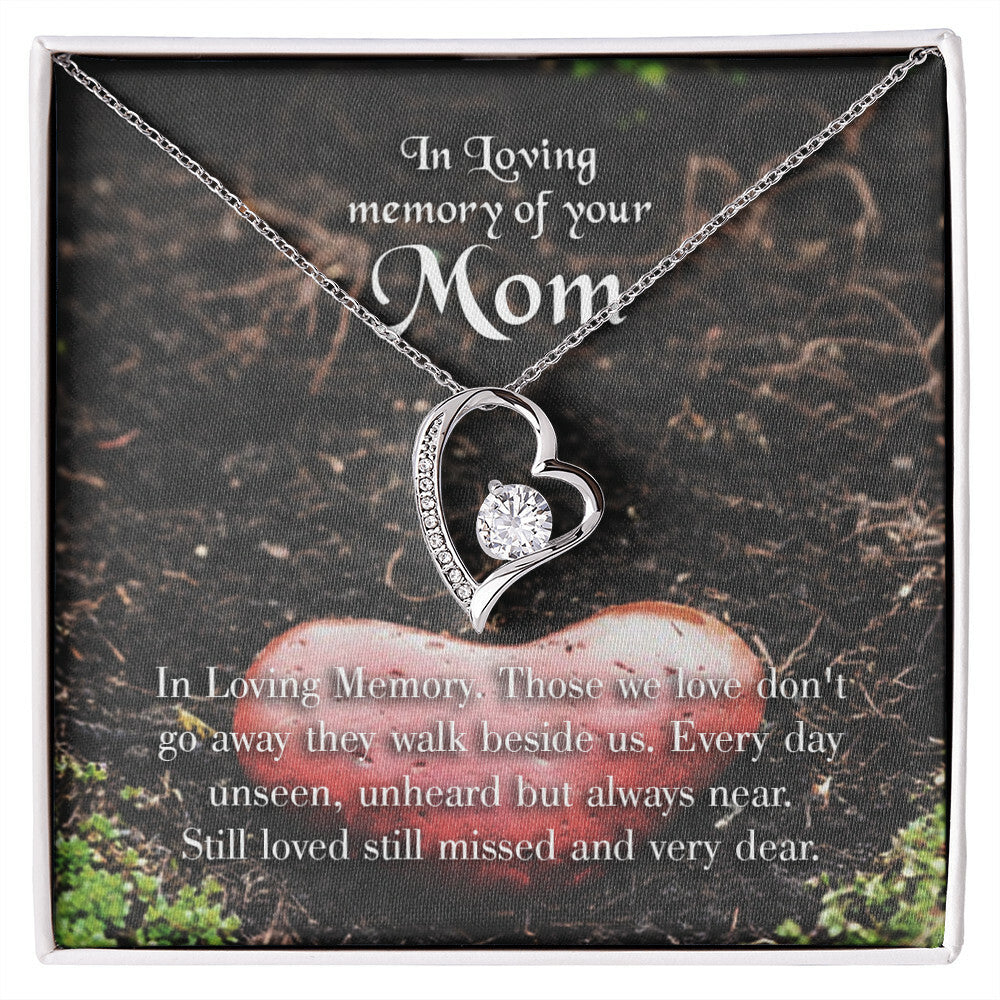To Mom Remembrance Message In Loving Memory Forever Necklace w Message Card-Express Your Love Gifts