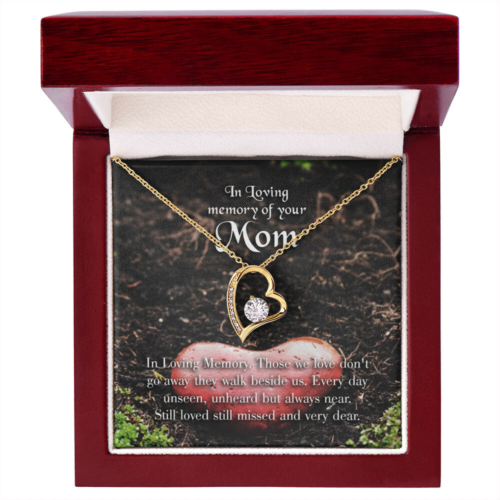 To Mom Remembrance Message In Loving Memory Forever Necklace w Message Card-Express Your Love Gifts