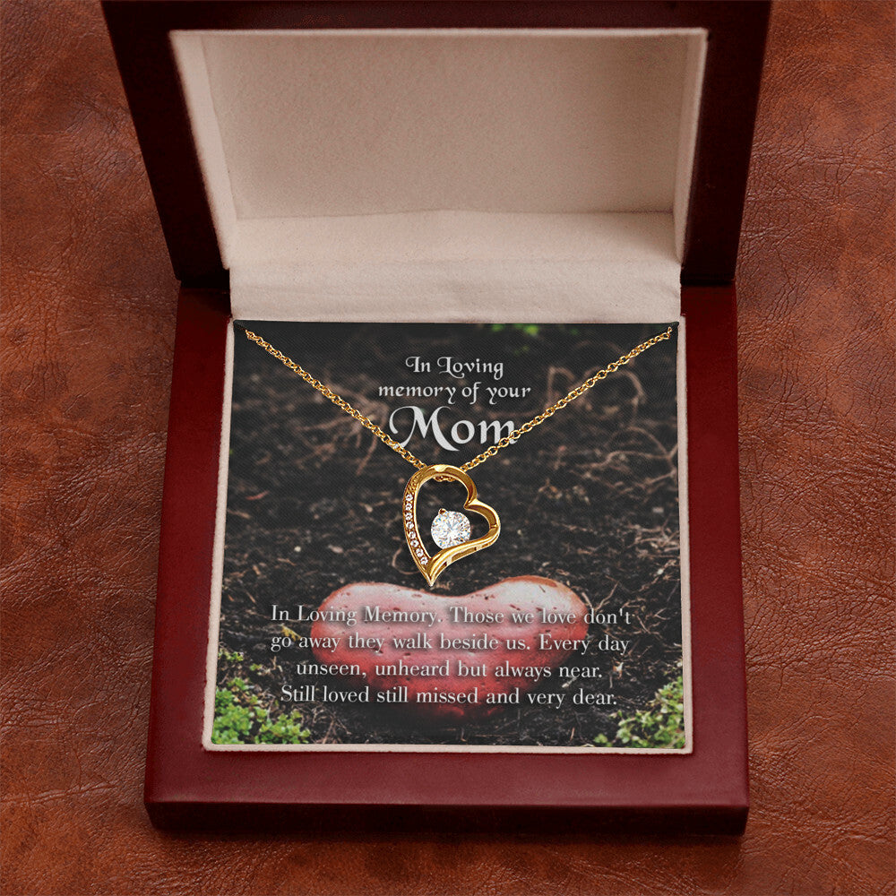 To Mom Remembrance Message In Loving Memory Forever Necklace w Message Card-Express Your Love Gifts