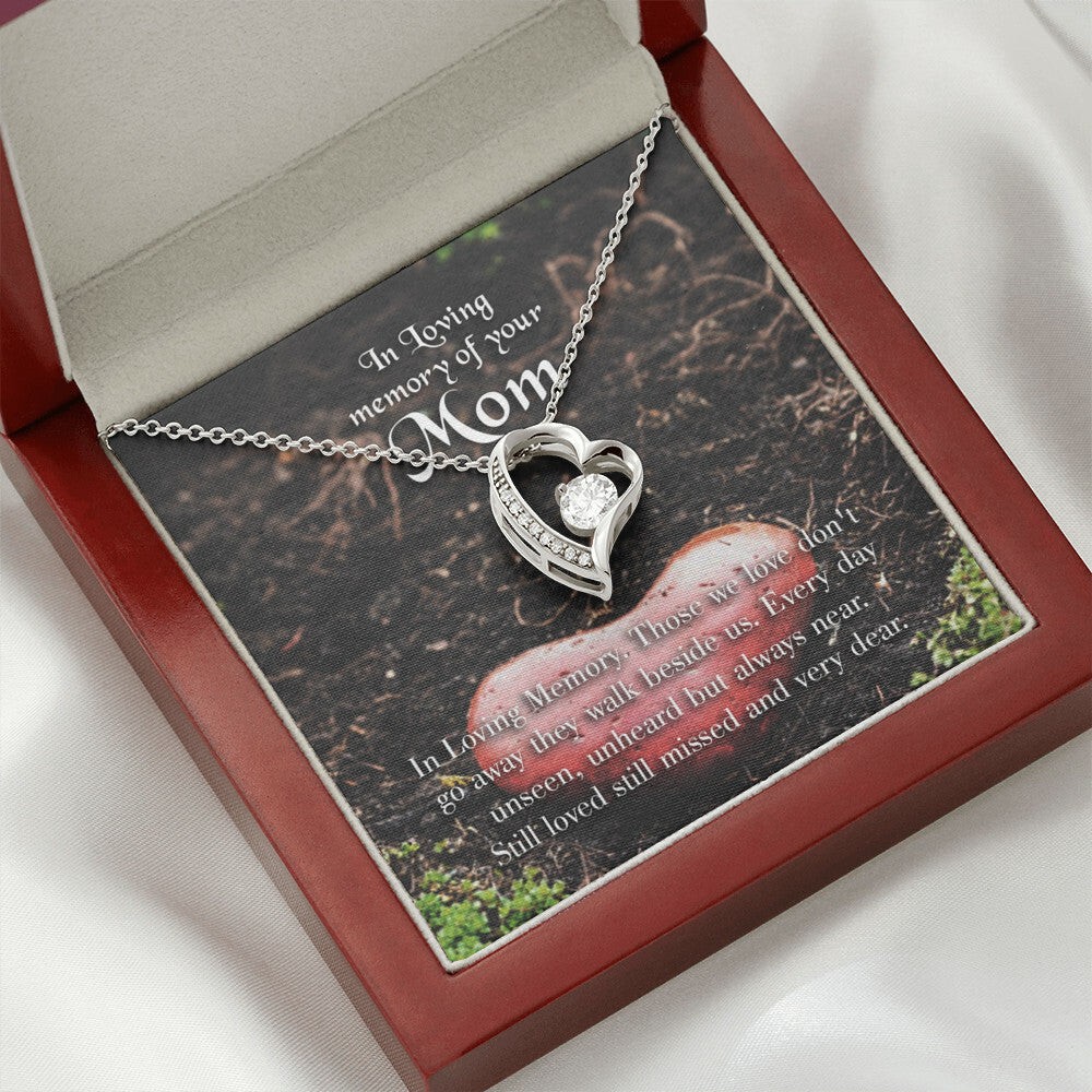 To Mom Remembrance Message In Loving Memory Forever Necklace w Message Card-Express Your Love Gifts