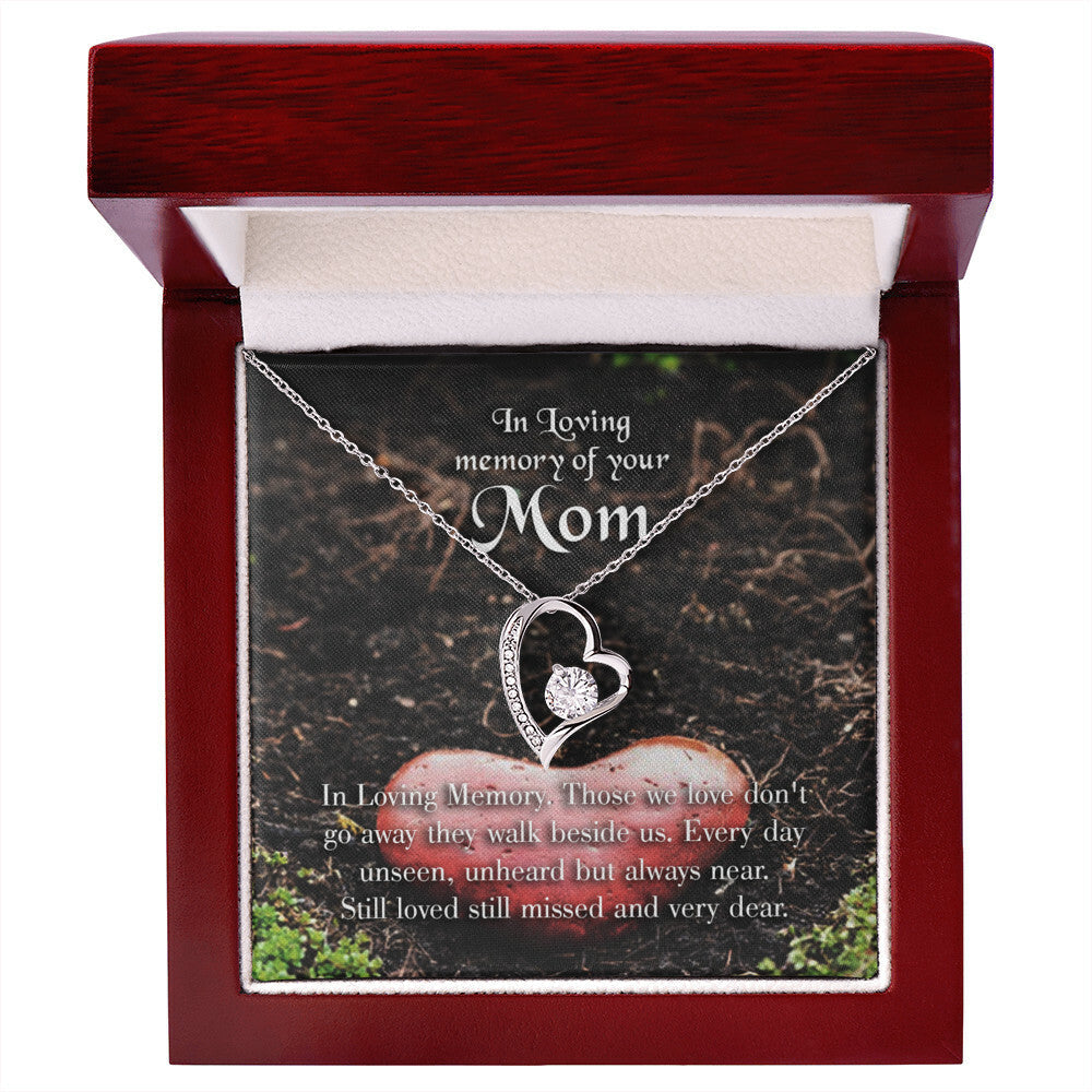 To Mom Remembrance Message In Loving Memory Forever Necklace w Message Card-Express Your Love Gifts