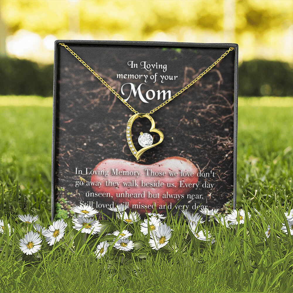 To Mom Remembrance Message In Loving Memory Forever Necklace w Message Card-Express Your Love Gifts