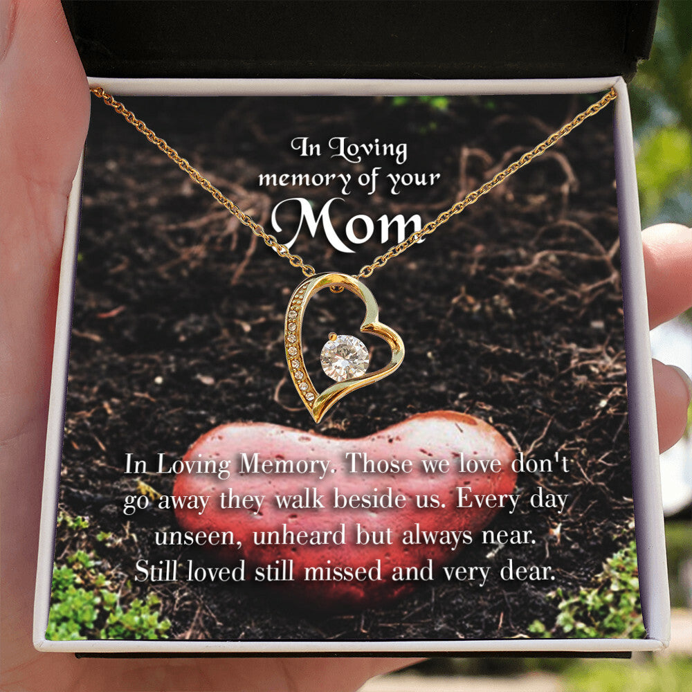 To Mom Remembrance Message In Loving Memory Forever Necklace w Message Card-Express Your Love Gifts