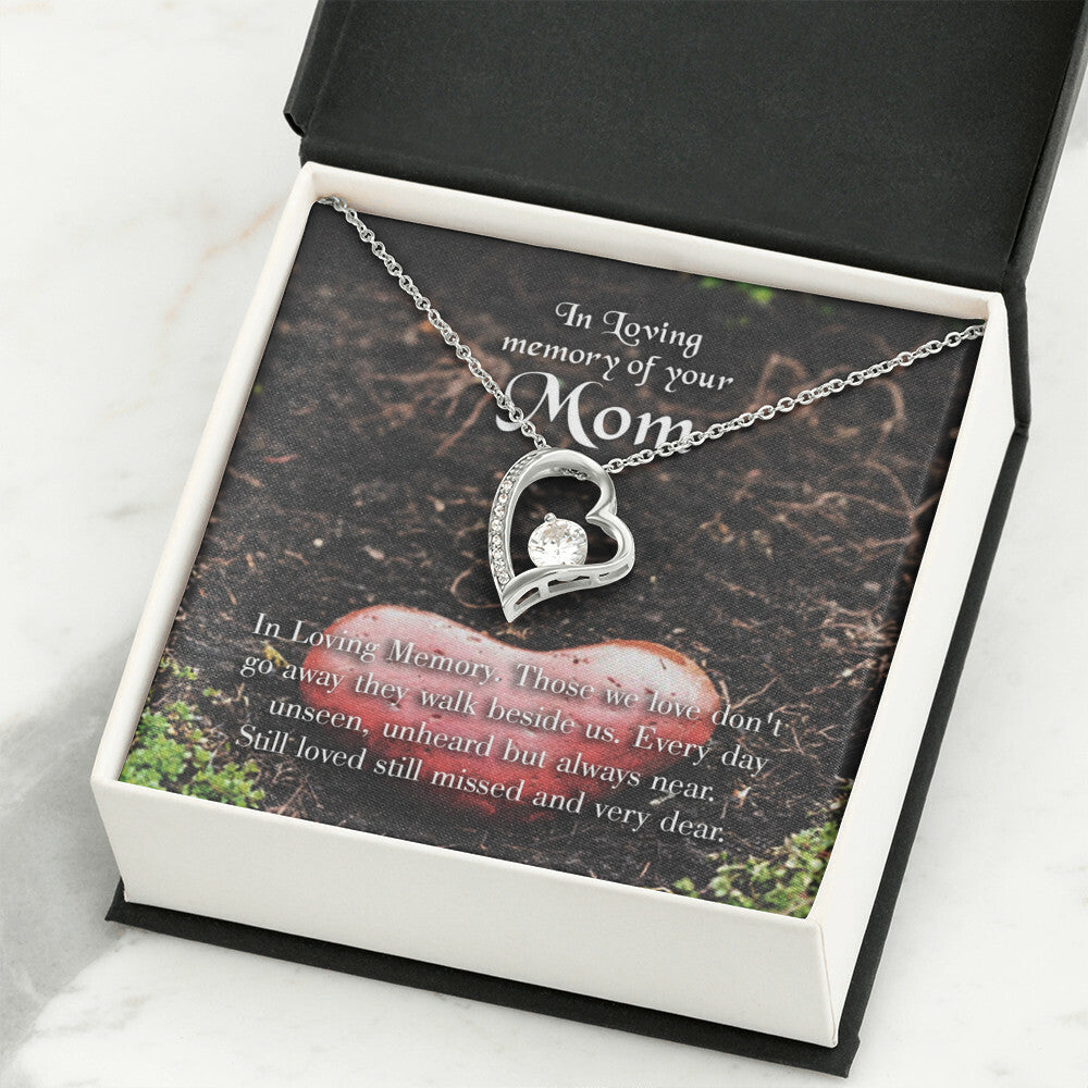 To Mom Remembrance Message In Loving Memory Forever Necklace w Message Card-Express Your Love Gifts