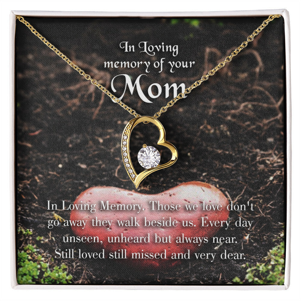 To Mom Remembrance Message In Loving Memory Forever Necklace w Message Card-Express Your Love Gifts