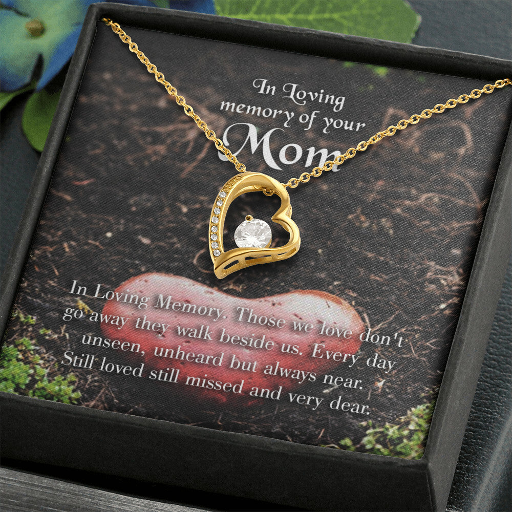 To Mom Remembrance Message In Loving Memory Forever Necklace w Message Card-Express Your Love Gifts