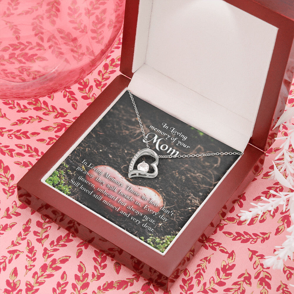 To Mom Remembrance Message In Loving Memory Forever Necklace w Message Card-Express Your Love Gifts