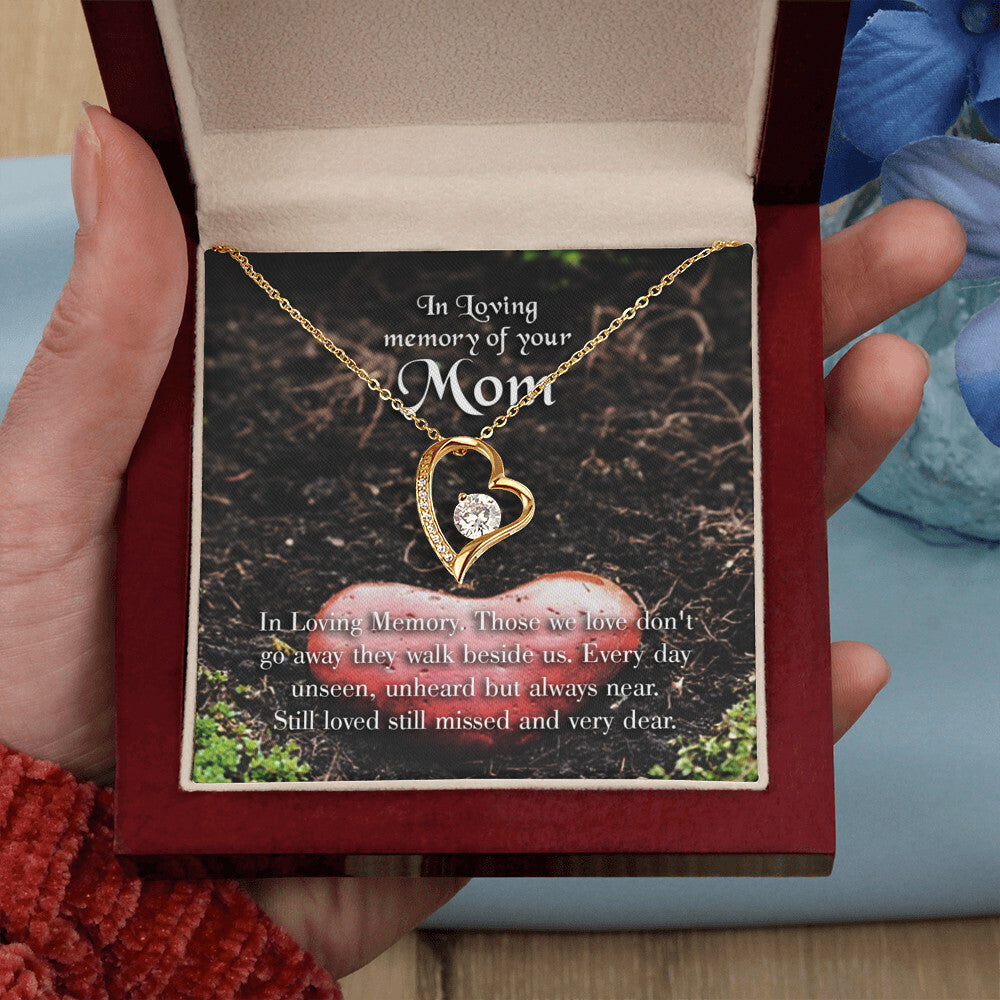 To Mom Remembrance Message In Loving Memory Forever Necklace w Message Card-Express Your Love Gifts