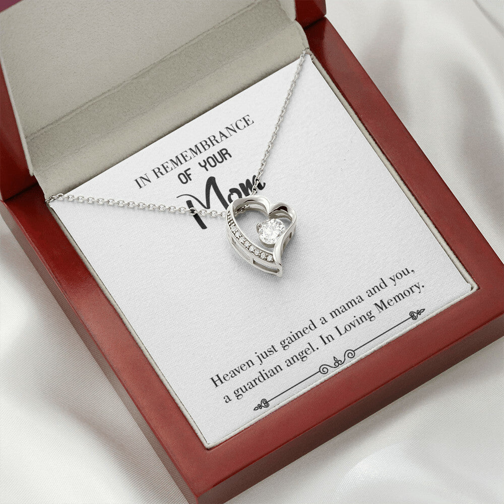 To Mom Remembrance Message In Loving Memory White Forever Necklace w Message Card-Express Your Love Gifts