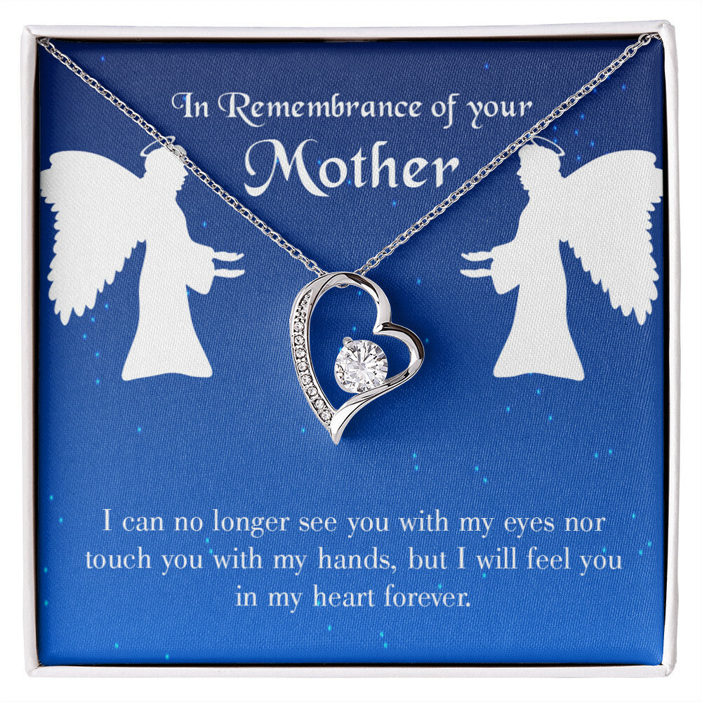 To Mom Remembrance Message In My Heart Forever Forever Necklace w Message Card-Express Your Love Gifts