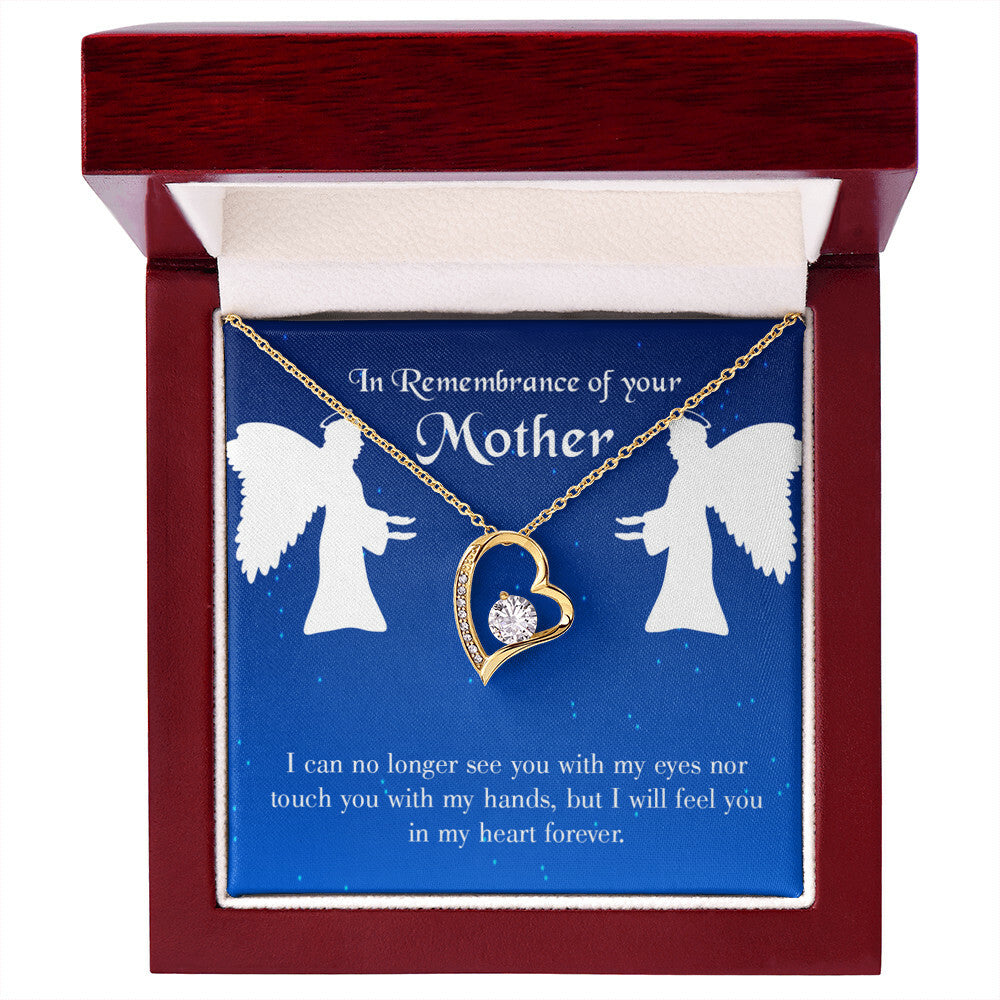 To Mom Remembrance Message In My Heart Forever Forever Necklace w Message Card-Express Your Love Gifts