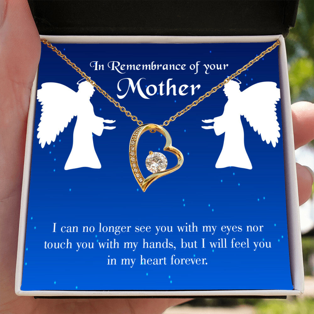 To Mom Remembrance Message In My Heart Forever Forever Necklace w Message Card-Express Your Love Gifts