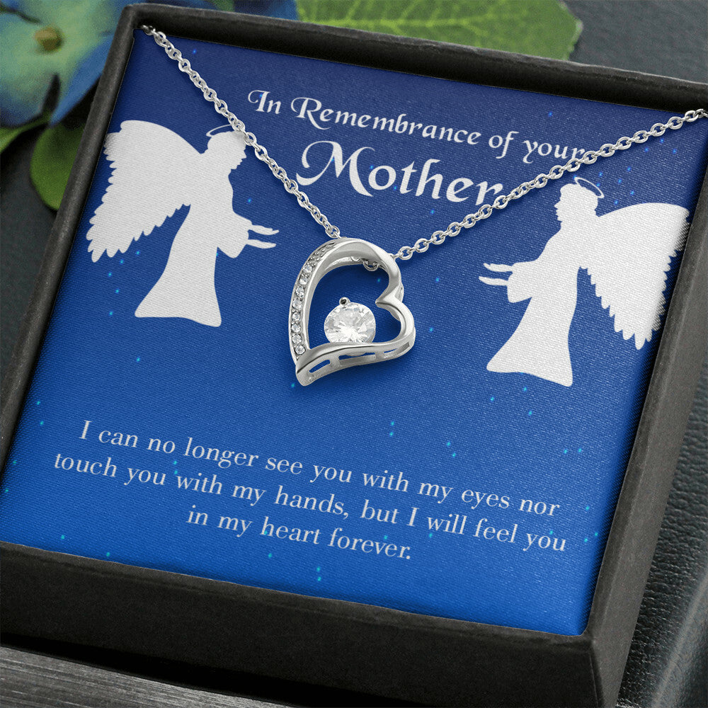 To Mom Remembrance Message In My Heart Forever Forever Necklace w Message Card-Express Your Love Gifts