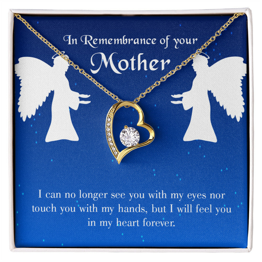 To Mom Remembrance Message In My Heart Forever Forever Necklace w Message Card-Express Your Love Gifts