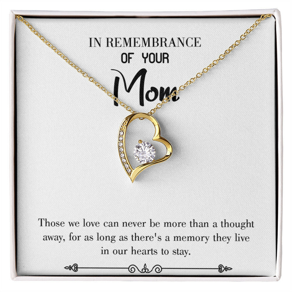 To Mom Remembrance Message Life a Blessing White Forever Necklace w Message Card-Express Your Love Gifts