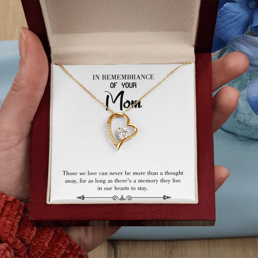 To Mom Remembrance Message Life a Blessing White Forever Necklace w Message Card-Express Your Love Gifts