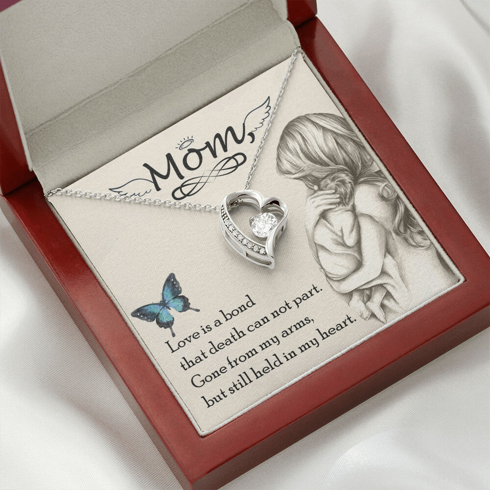 To Mom Remembrance Message Love is bond Forever Necklace w Message Card-Express Your Love Gifts