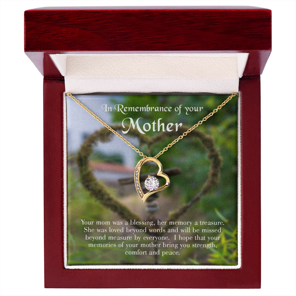 To Mom Remembrance Message Memory a Treasure Forever Necklace w Message Card-Express Your Love Gifts