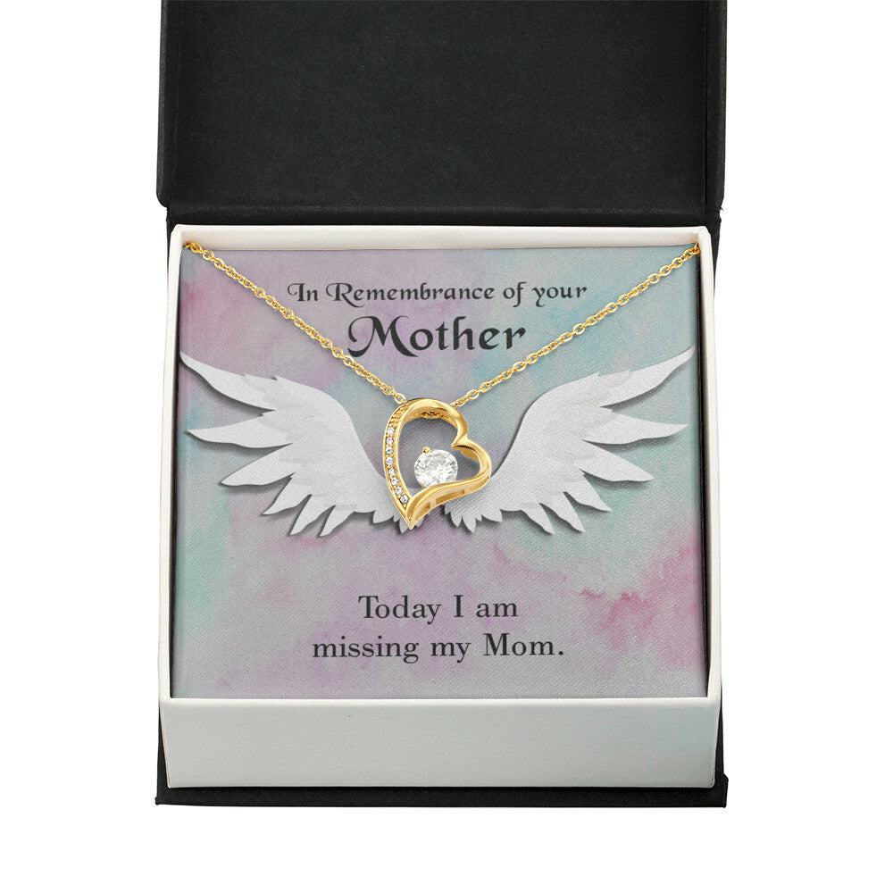 To Mom Remembrance Message Missing My Mom Forever Necklace w Message Card-Express Your Love Gifts