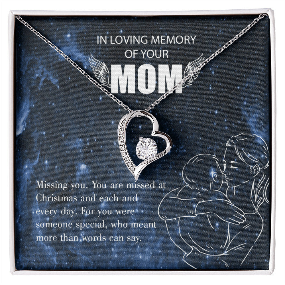 To Mom Remembrance Message Missing You Forever Necklace w Message Card-Express Your Love Gifts