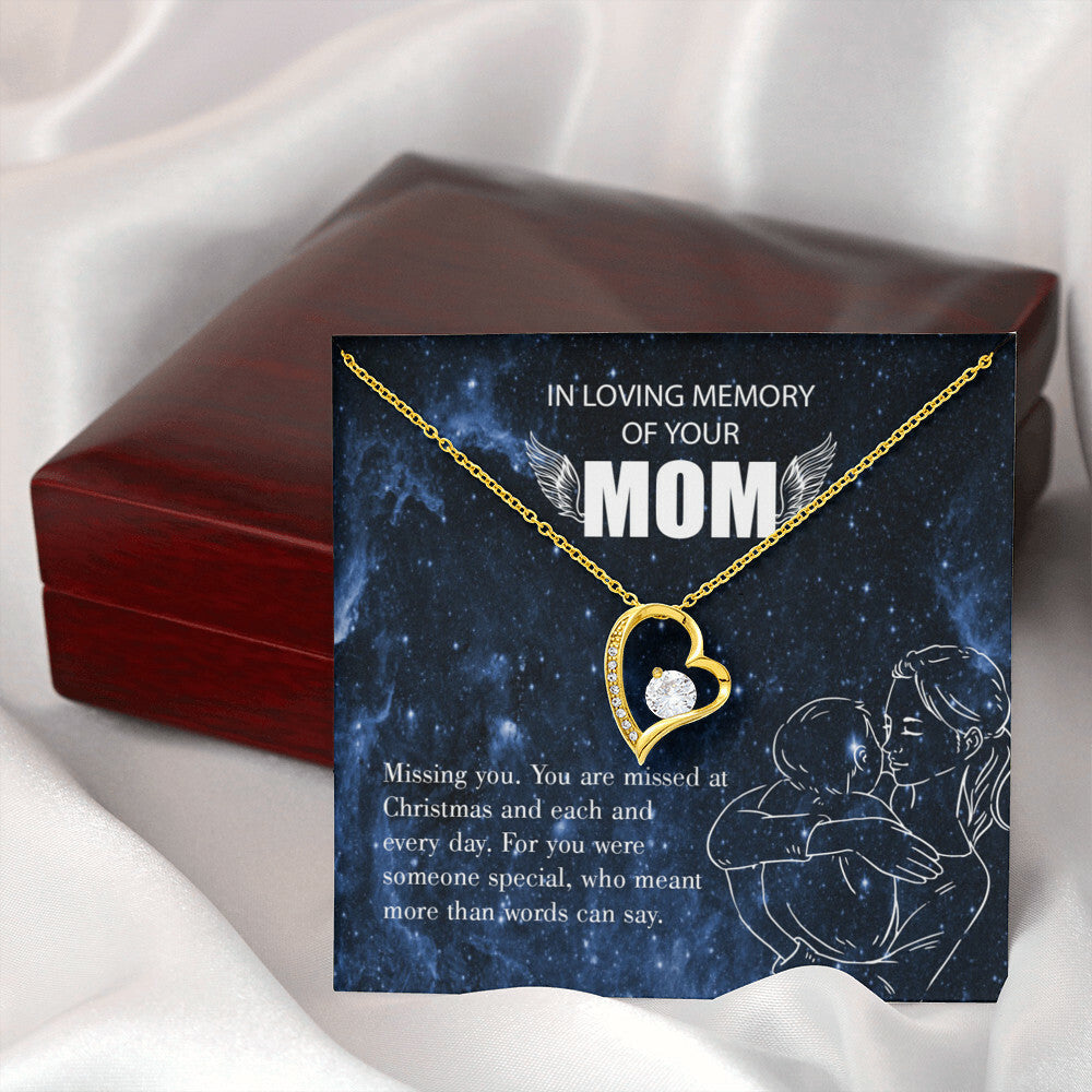 To Mom Remembrance Message Missing You Forever Necklace w Message Card-Express Your Love Gifts