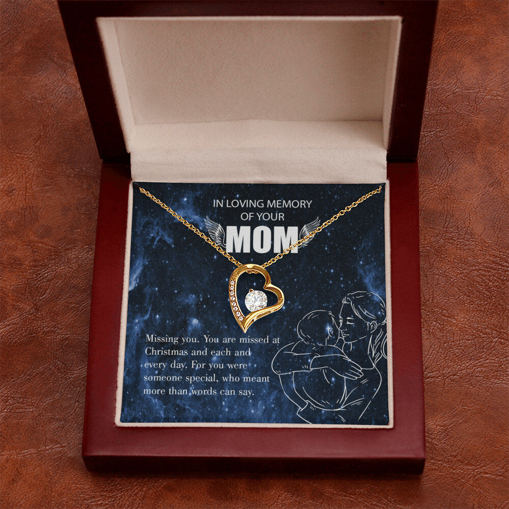 To Mom Remembrance Message Missing You Forever Necklace w Message Card-Express Your Love Gifts