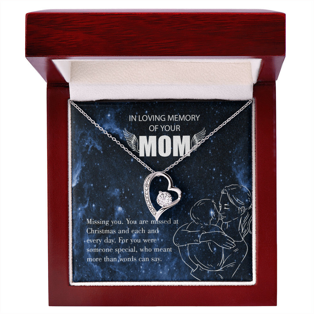 To Mom Remembrance Message Missing You Forever Necklace w Message Card-Express Your Love Gifts