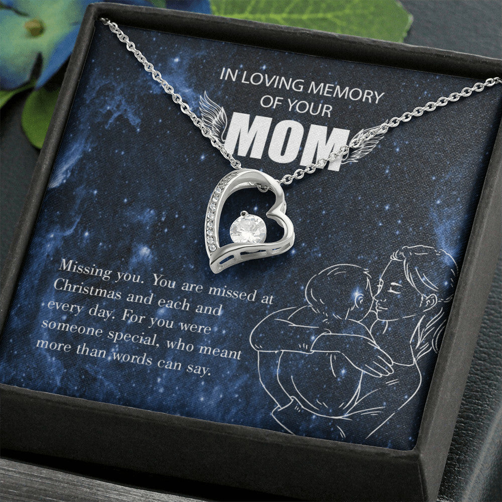 To Mom Remembrance Message Missing You Forever Necklace w Message Card-Express Your Love Gifts