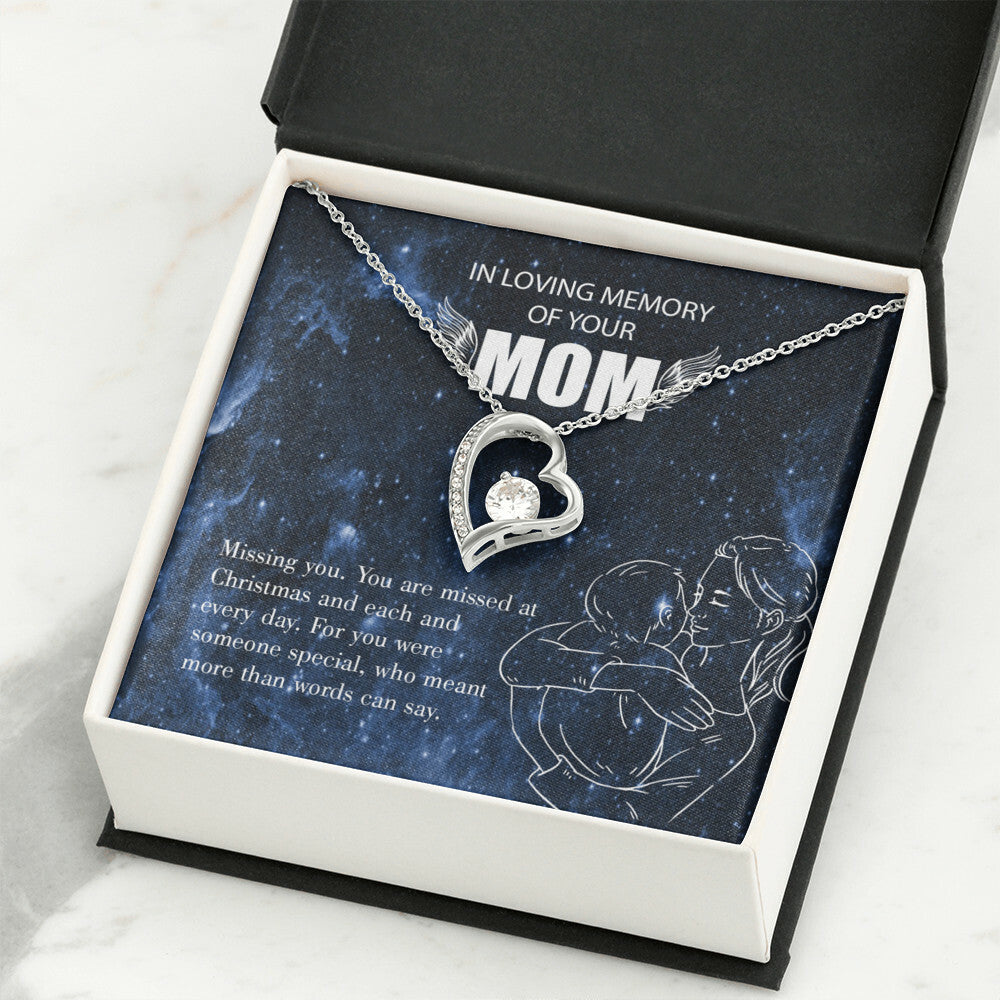 To Mom Remembrance Message Missing You Forever Necklace w Message Card-Express Your Love Gifts