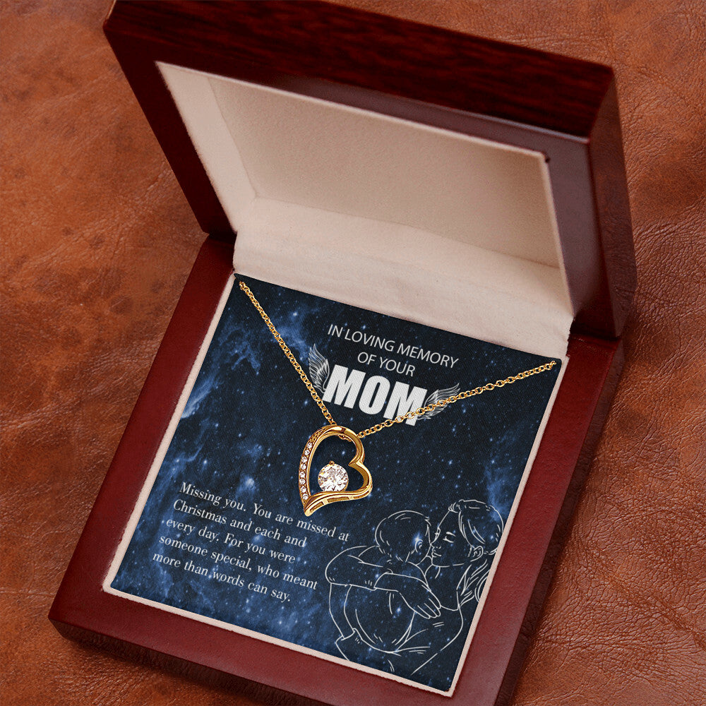 To Mom Remembrance Message Missing You Forever Necklace w Message Card-Express Your Love Gifts