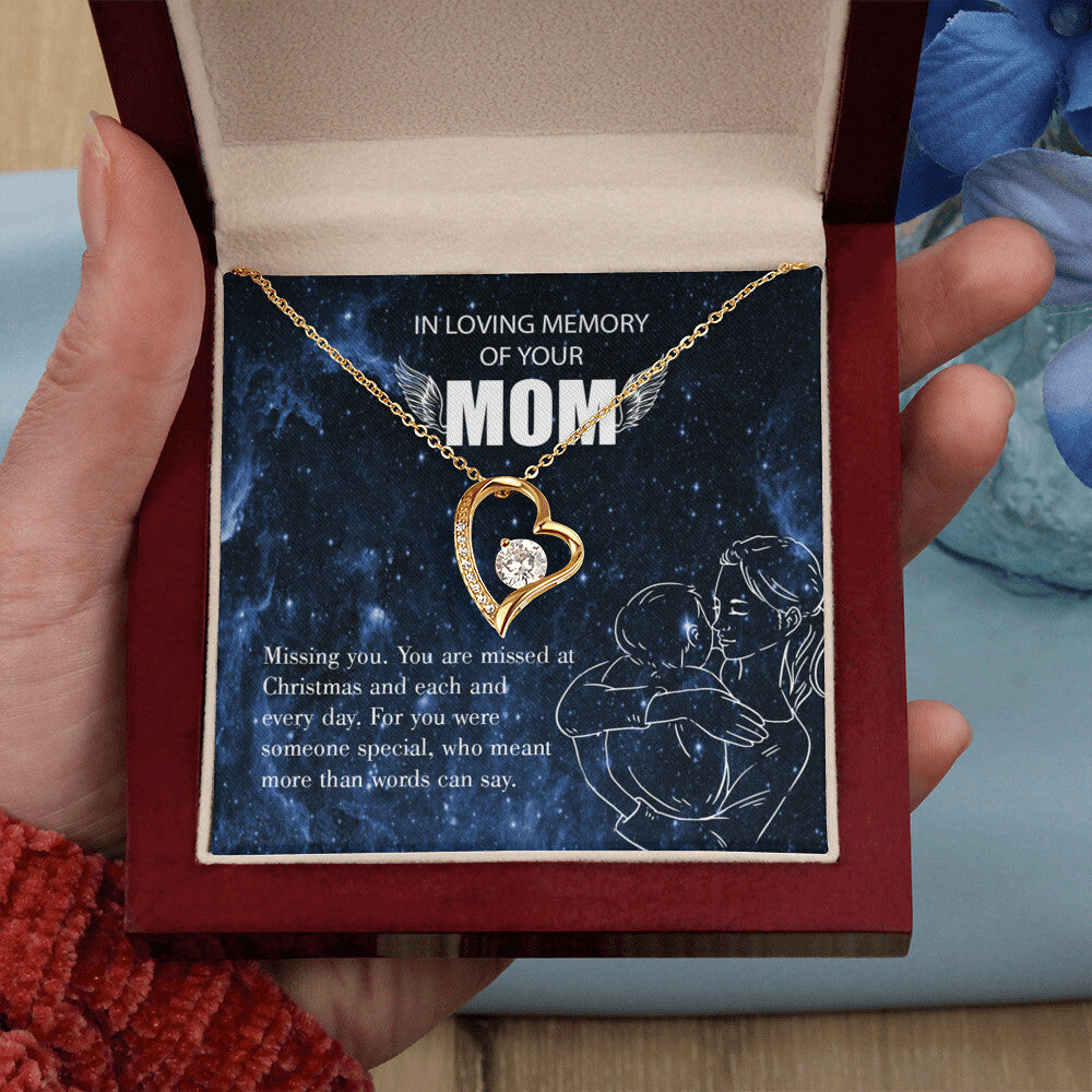 To Mom Remembrance Message Missing You Forever Necklace w Message Card-Express Your Love Gifts