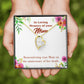 To Mom Remembrance Message Mom Death Anniversary Forever Necklace w Message Card-Express Your Love Gifts