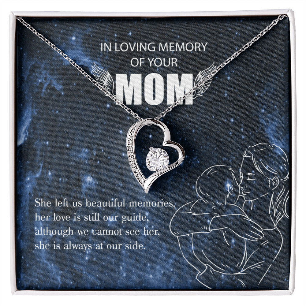 To Mom Remembrance Message Mom's Love Our Guide Forever Necklace w Message Card-Express Your Love Gifts