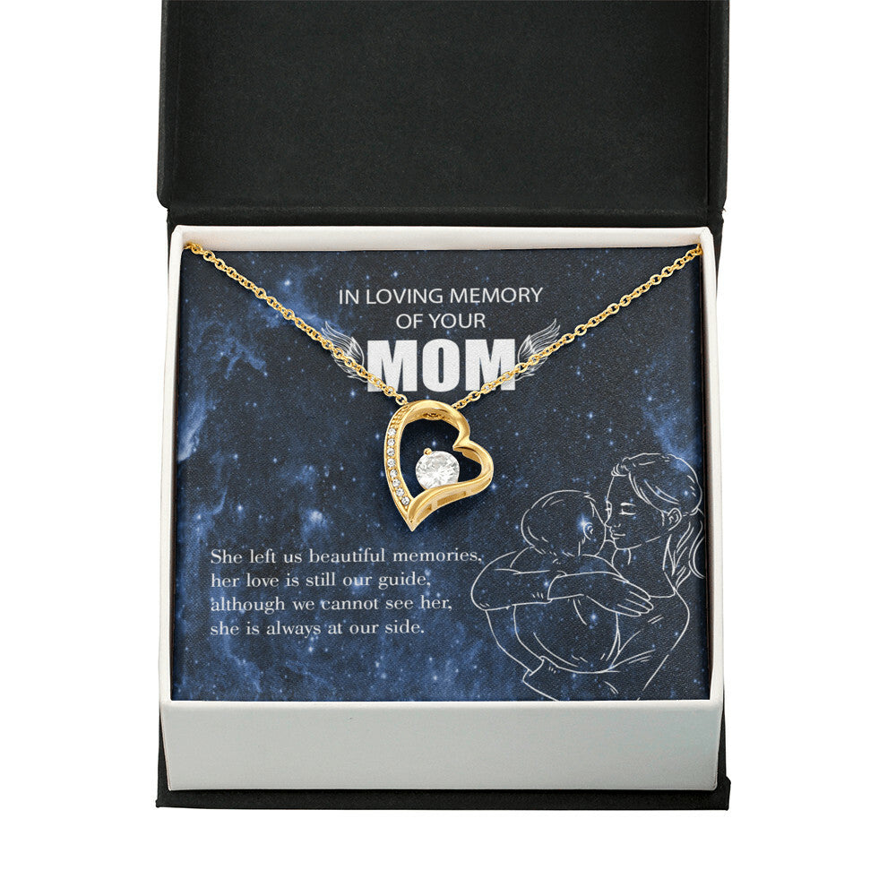 To Mom Remembrance Message Mom's Love Our Guide Forever Necklace w Message Card-Express Your Love Gifts