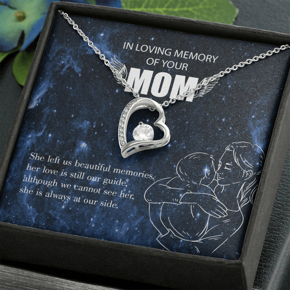 To Mom Remembrance Message Mom's Love Our Guide Forever Necklace w Message Card-Express Your Love Gifts