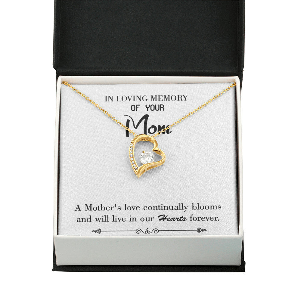 To Mom Remembrance Message Mother's Love Blooms White Forever Necklace w Message Card-Express Your Love Gifts